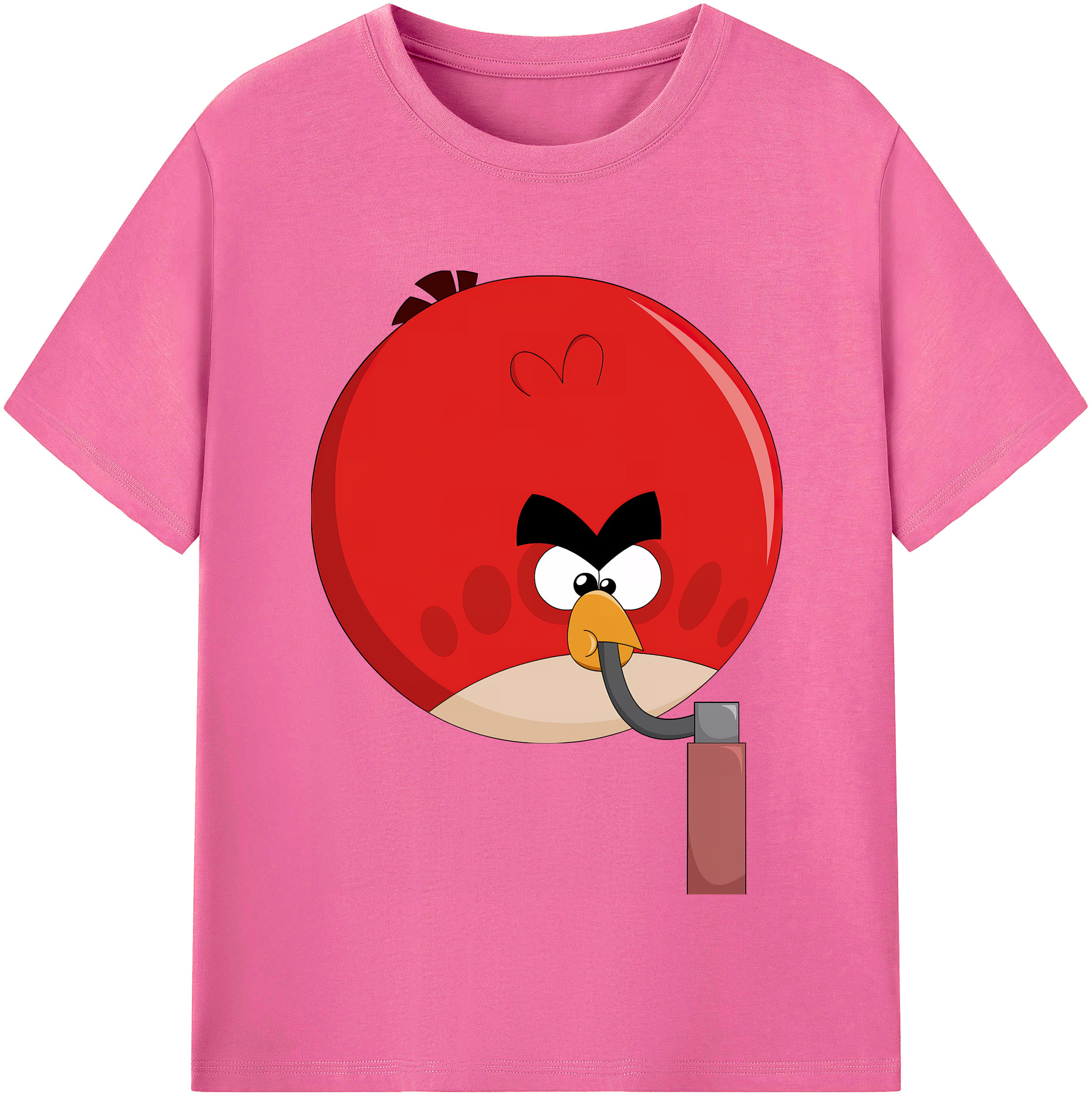 （画像用） Angry Birds アングリーバード レディースカジュアルプリントTシャツ（綿100％）